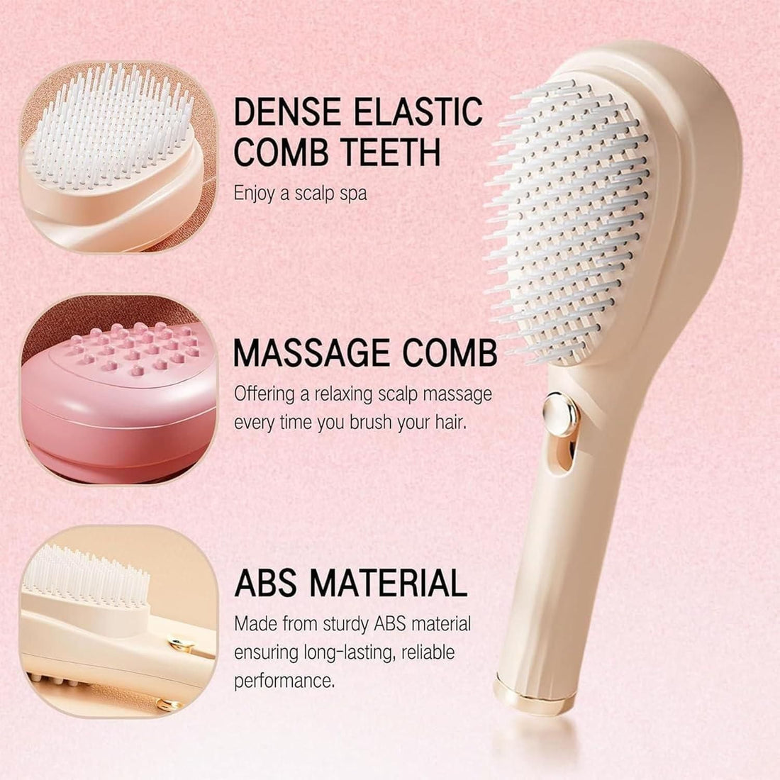 Scalp Massage Comb with Retractable Bristles